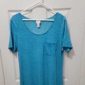 Chico's Distressed Blue Dress